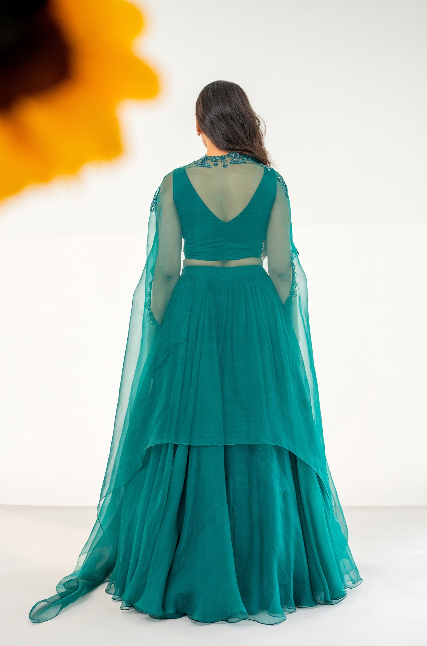 Magnolia Teal Cape Set