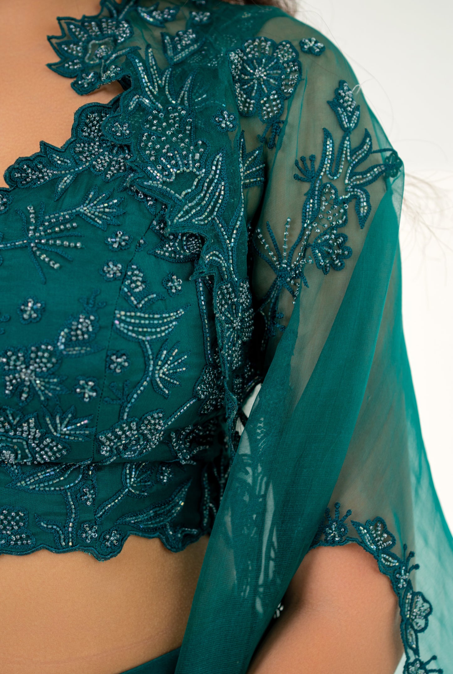 Magnolia Teal Cape Set