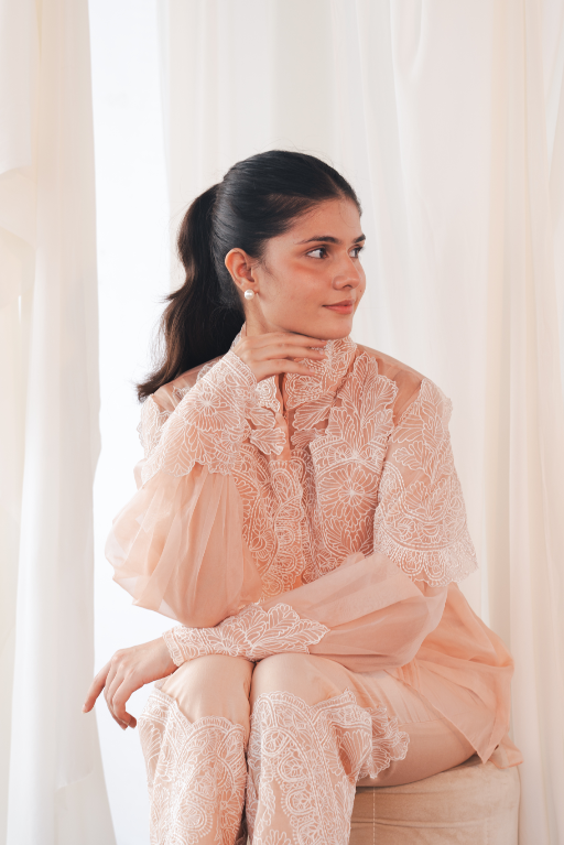 Shadow Shirt in Blush Pink