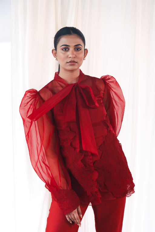 Echo Shirt in Deep Red