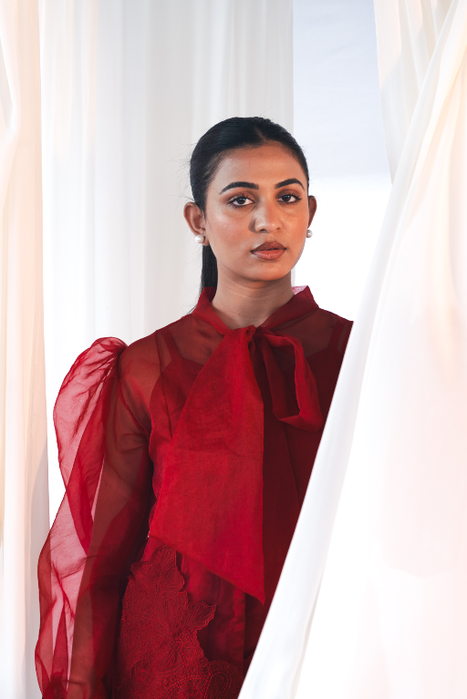 Echo Shirt in Deep Red