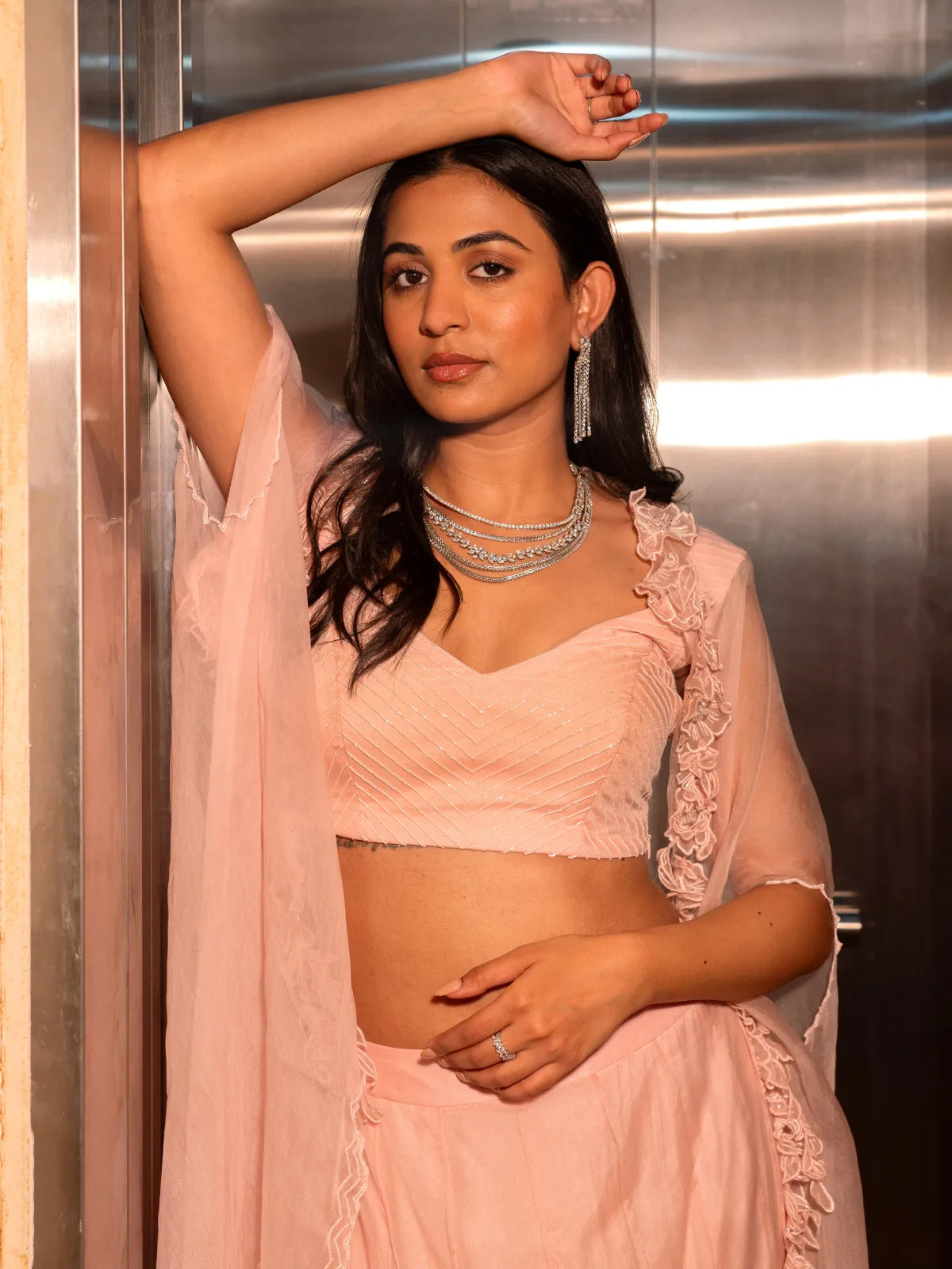Rose Fish-Cut Lehenga Set