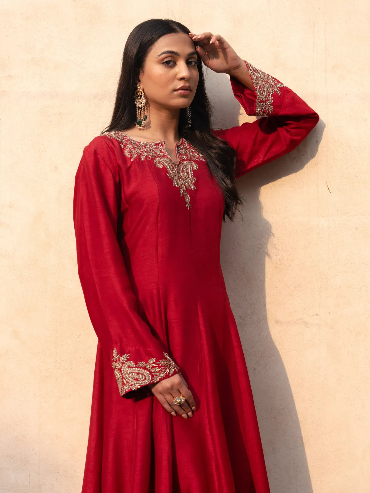 Ruby Anarkali Suit Set