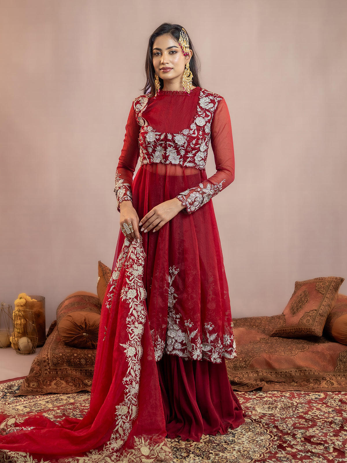 Adah Anarkali Set with Short Jacket - Main Image