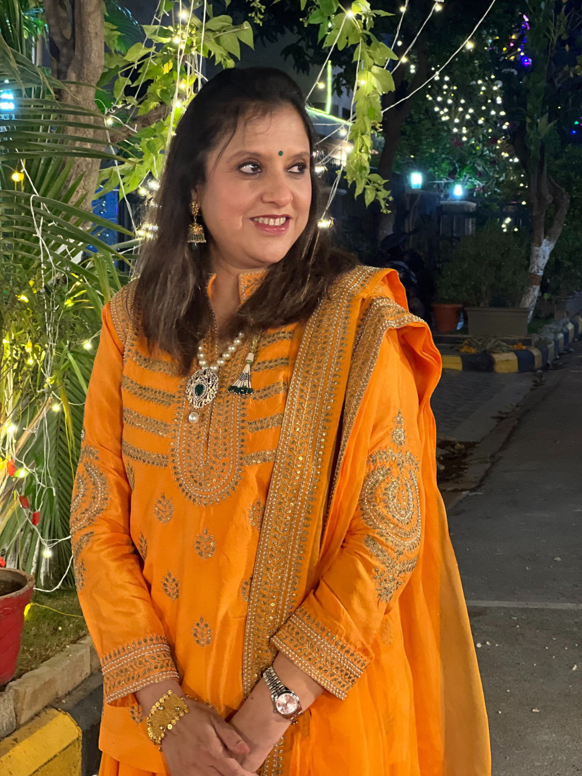 Tangerine Kurta Set