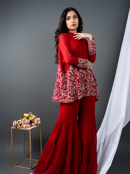 Butterfly Sharara Set