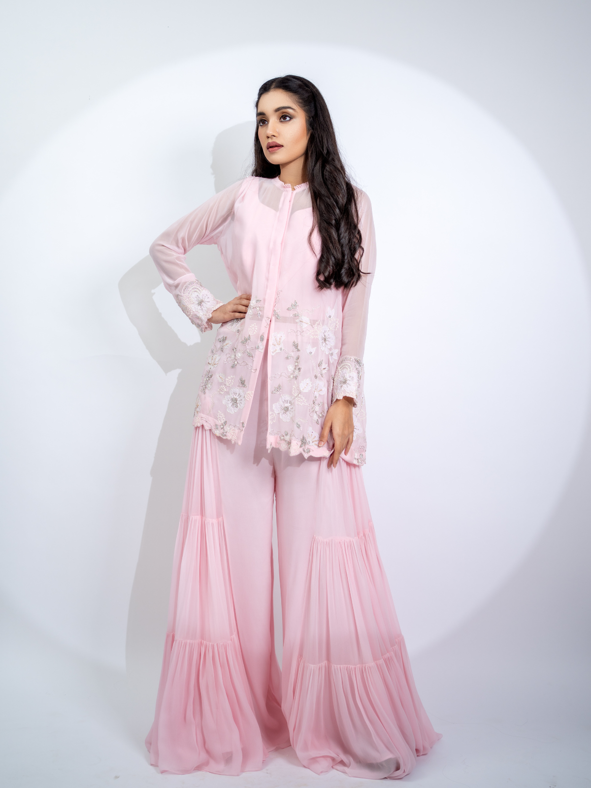 Pink Sharara Set