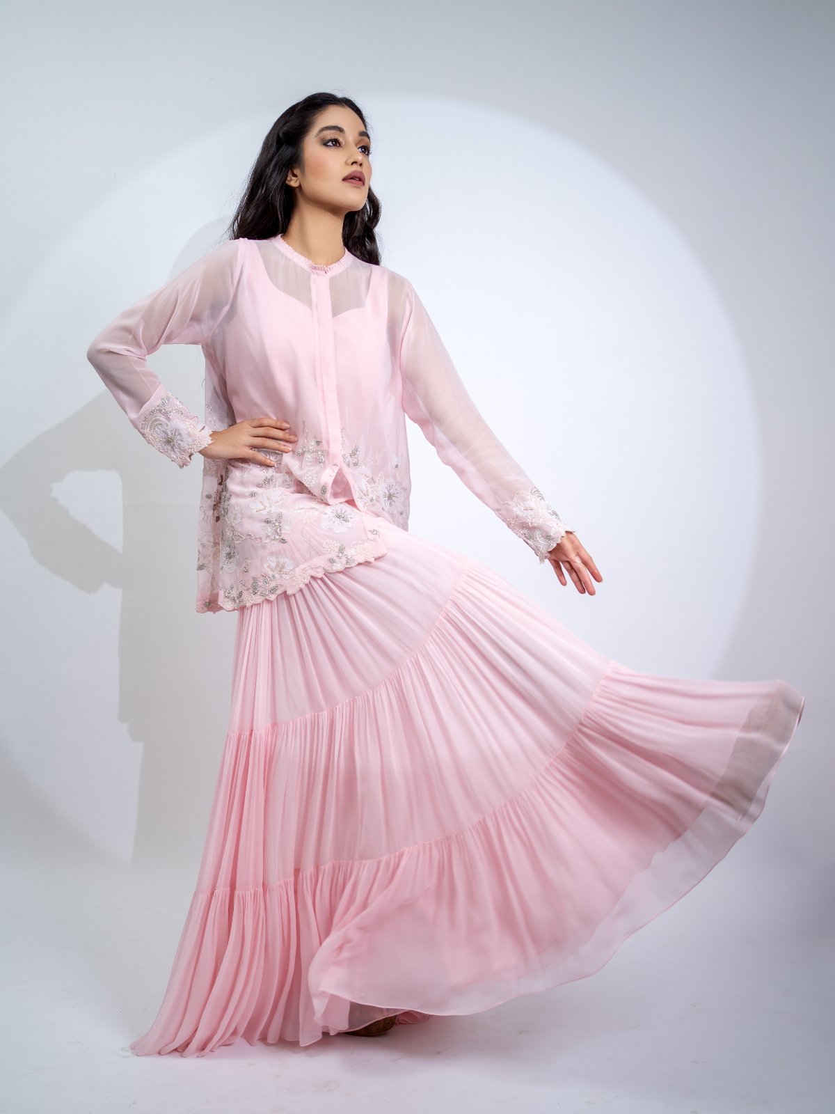 Pink Sharara Set