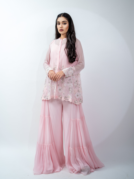 Pink Sharara Set