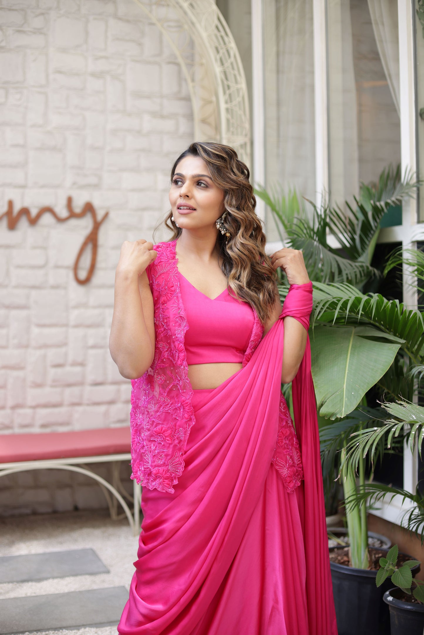Tina Kakkad-Image Code in Foxtail Drape Saree Set
