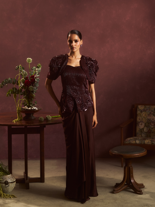 Nocturne Draped Cape Set