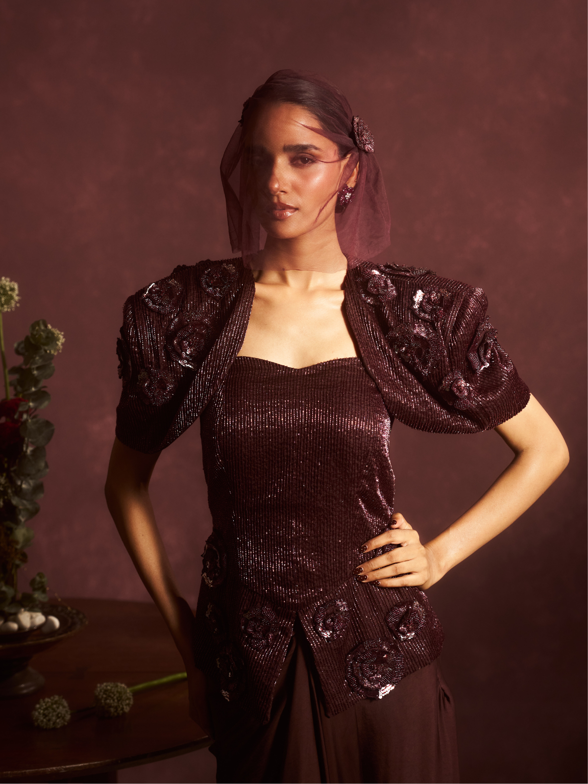 Nocturne Draped Cape Set