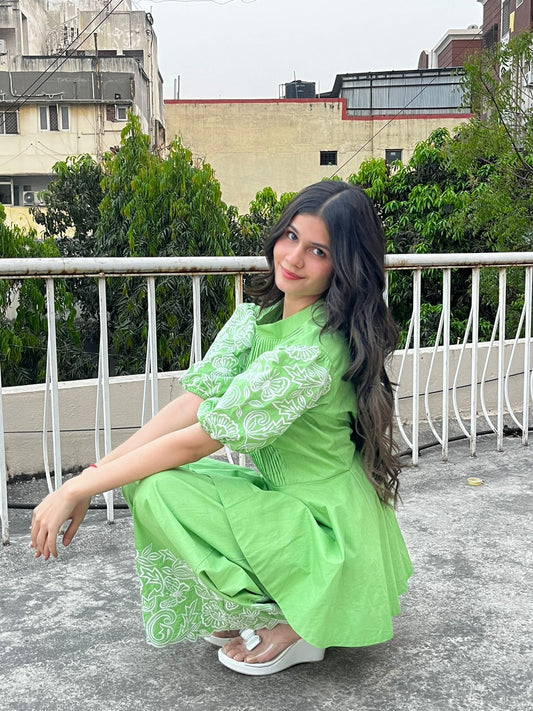 Green Peplum Co-ord