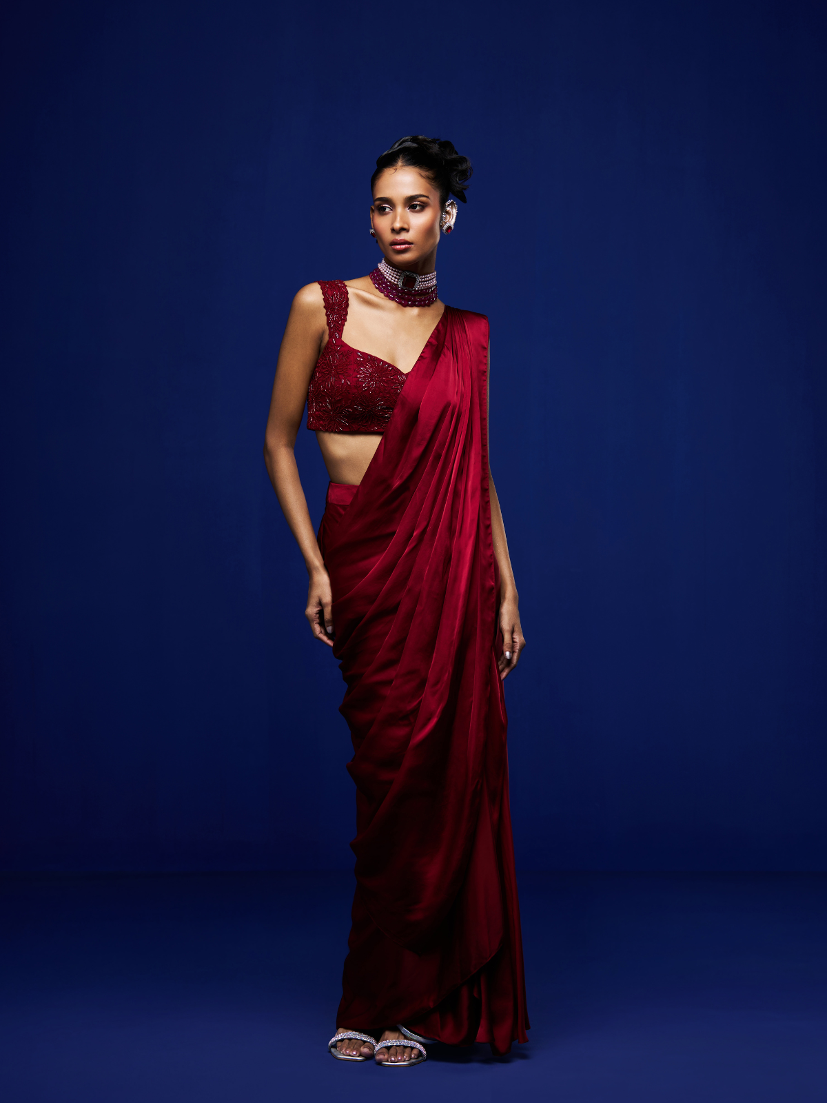 Garnet Drape Saree