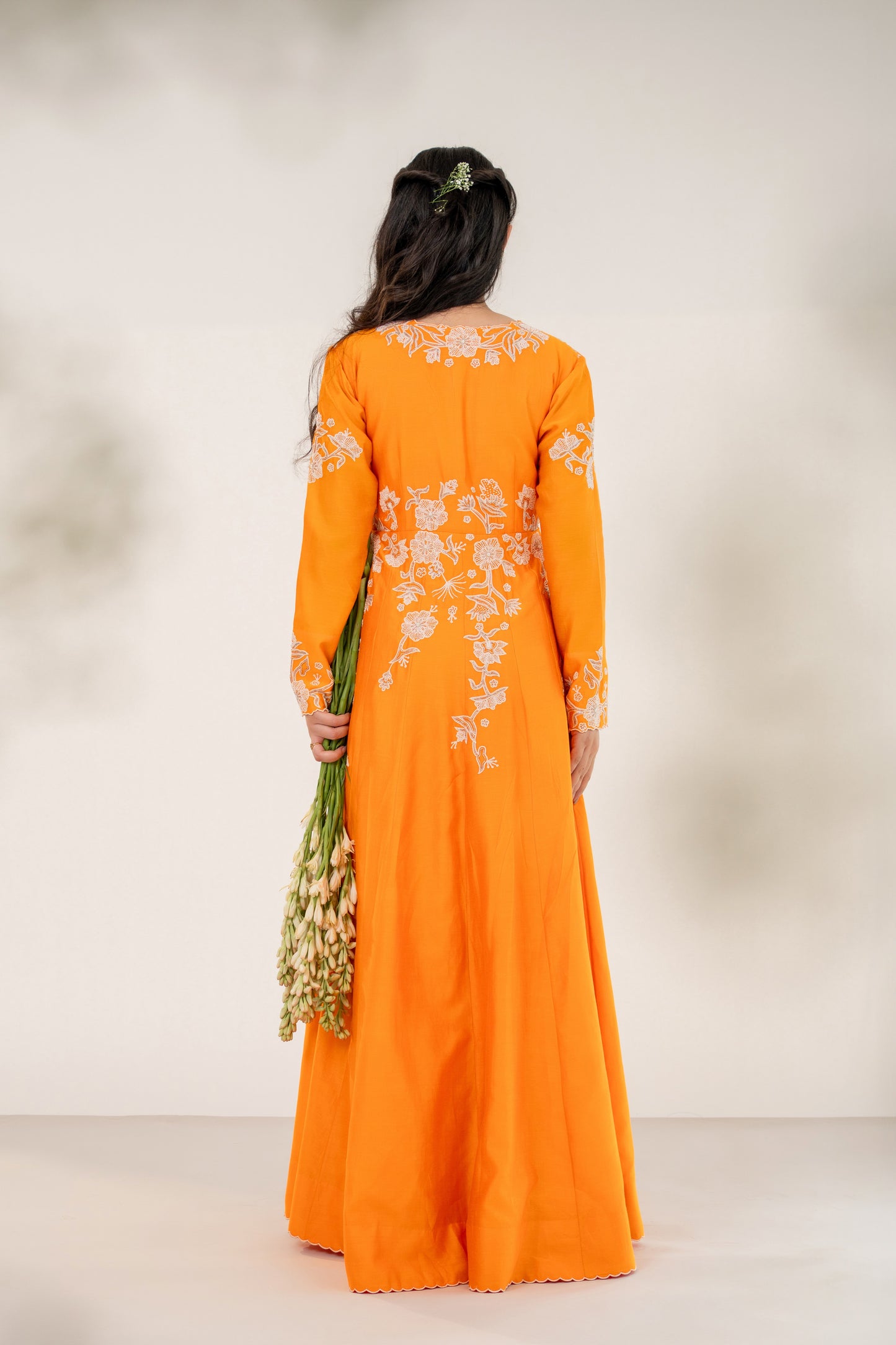 Marigold Anarkali Set