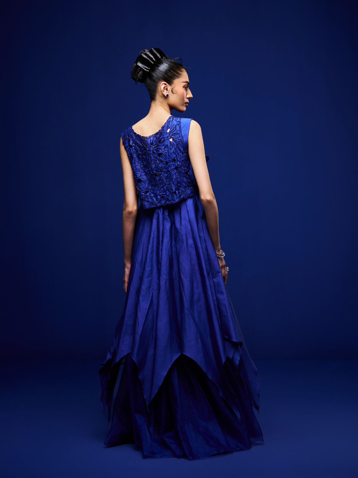 Sapphire Tie-Up Gown
