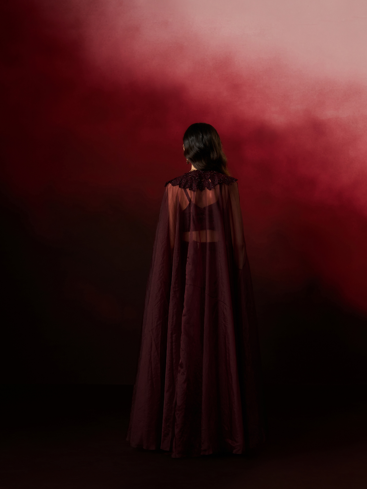 Velvet Veil Cape Set