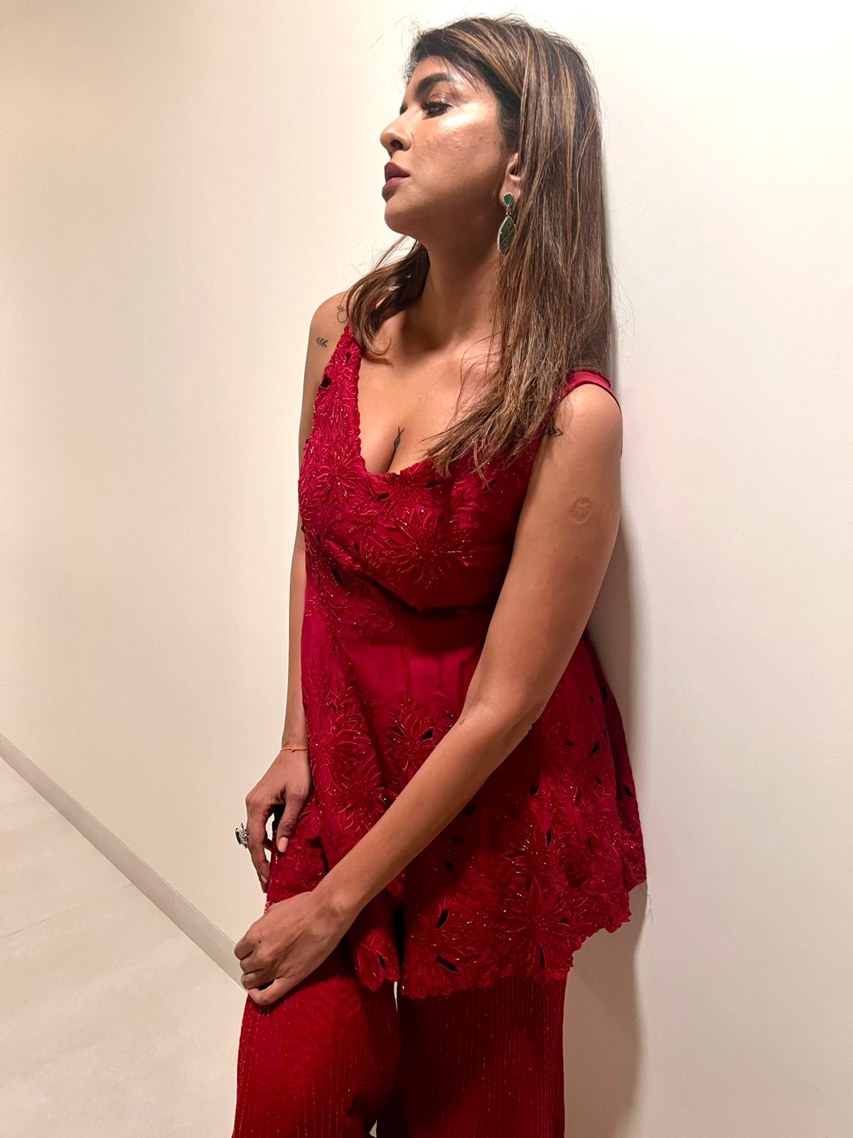 Lakshmi Manchu in Rouge Kali Top & Pants