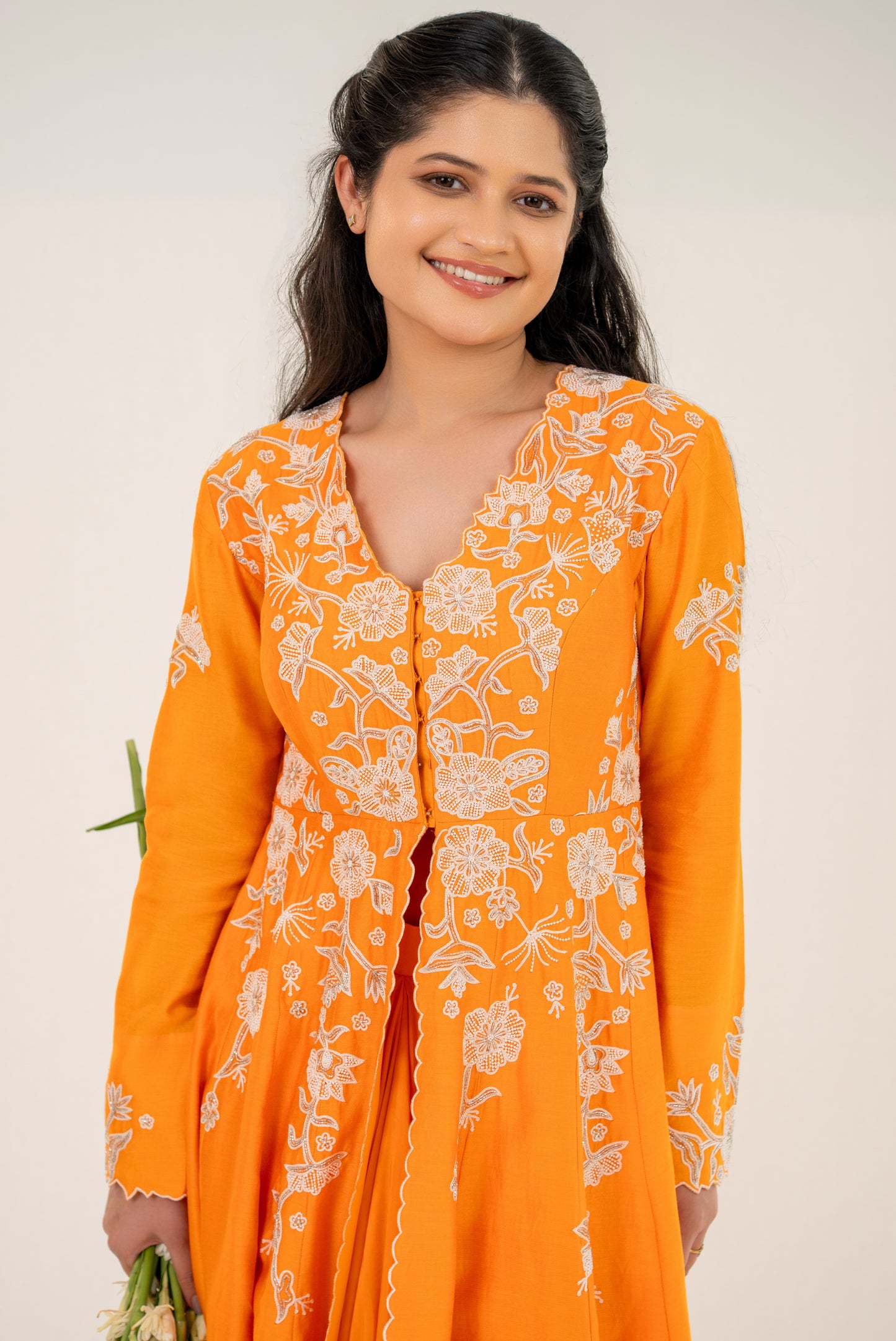 Marigold Anarkali Set