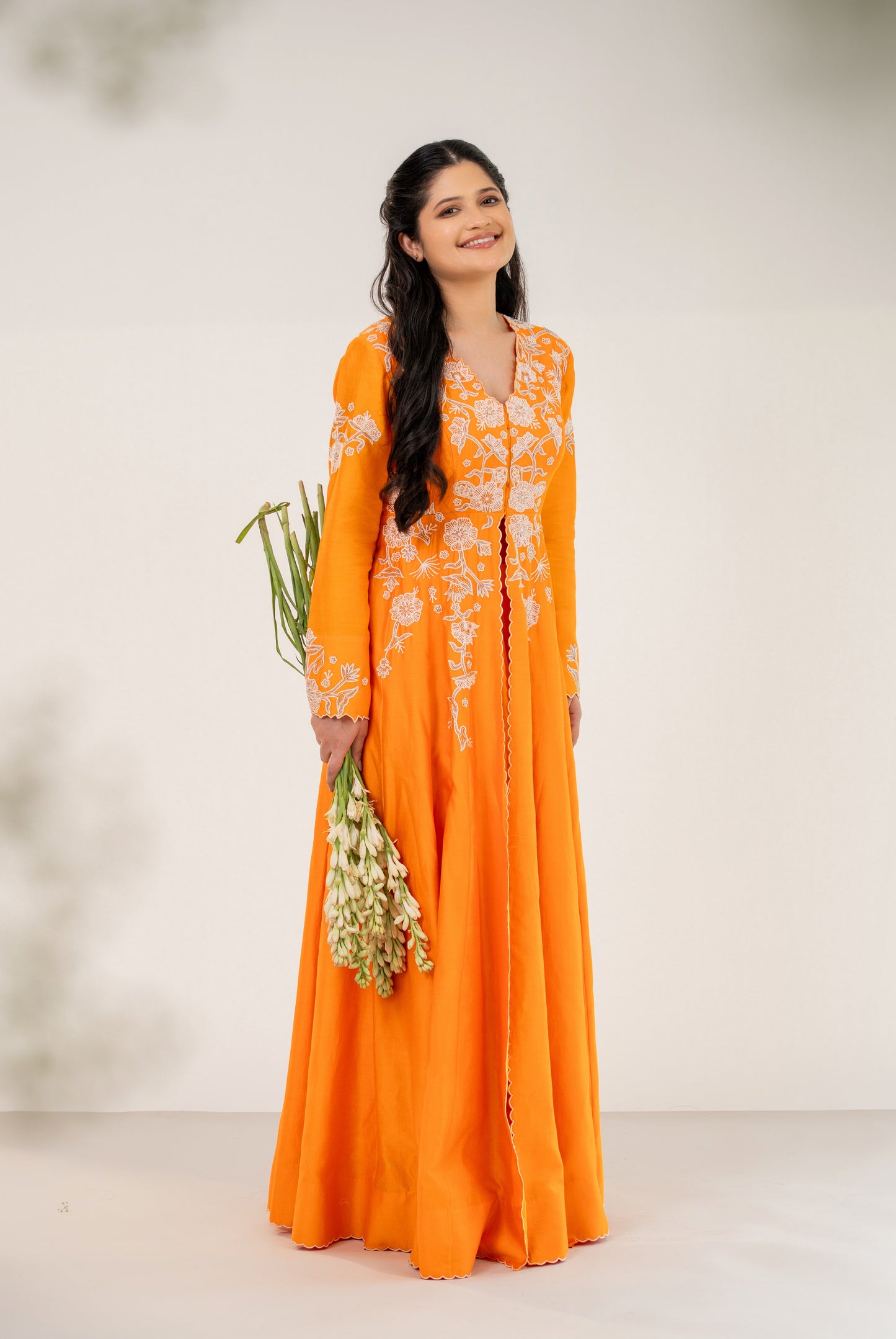 Marigold Anarkali Set