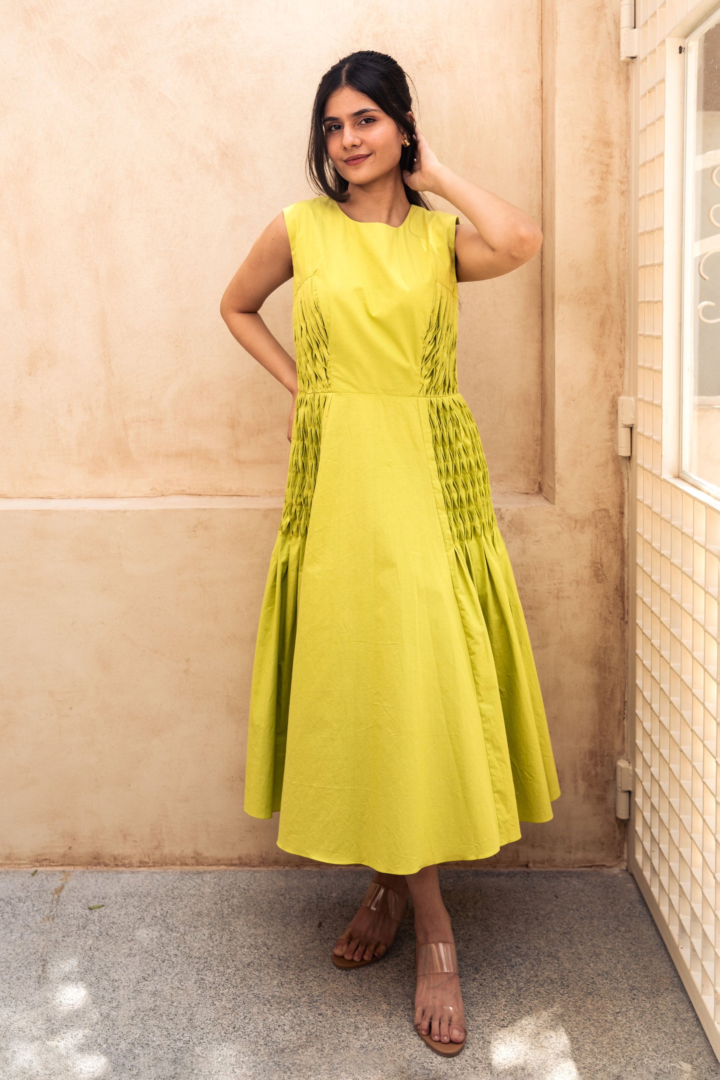 Lime Smock Dress