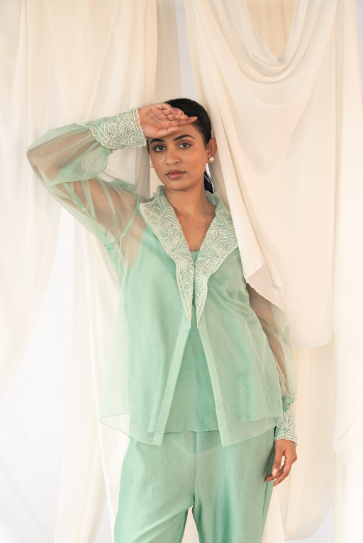 Whisper Shirt in Mint Green