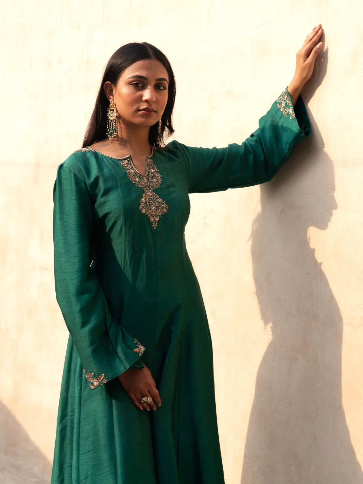 Emerald Anarkali Suit Set