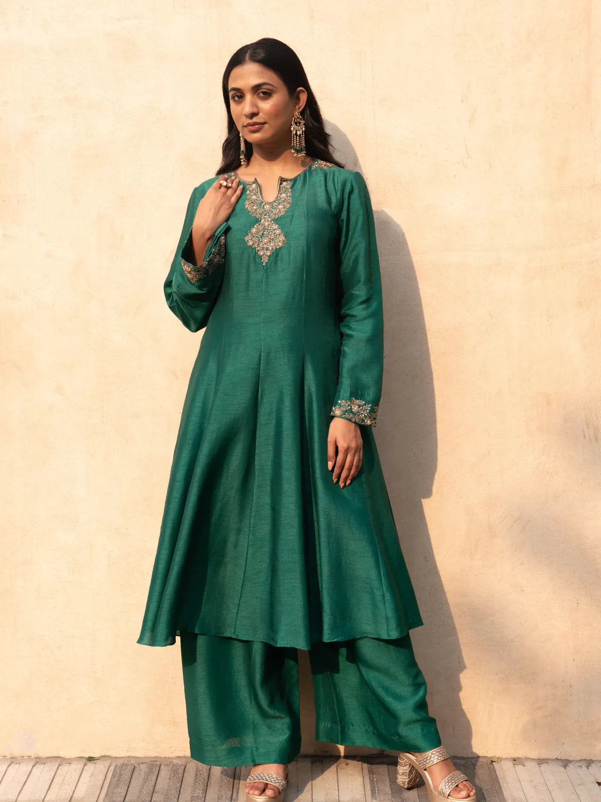 Emerald Anarkali Suit Set