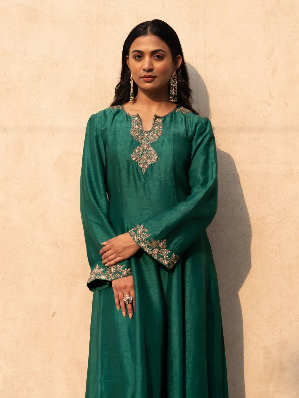 Emerald Anarkali Suit Set