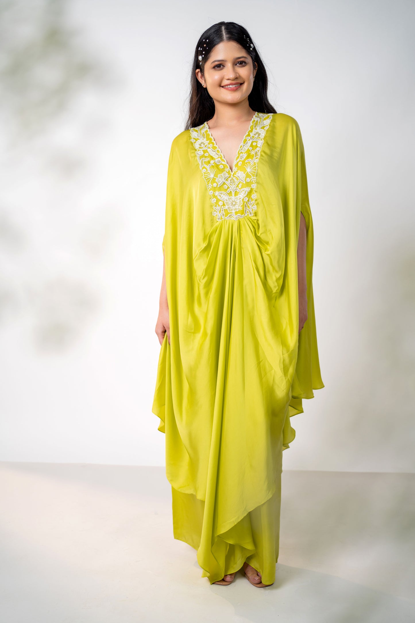 Lime Kaftan Set