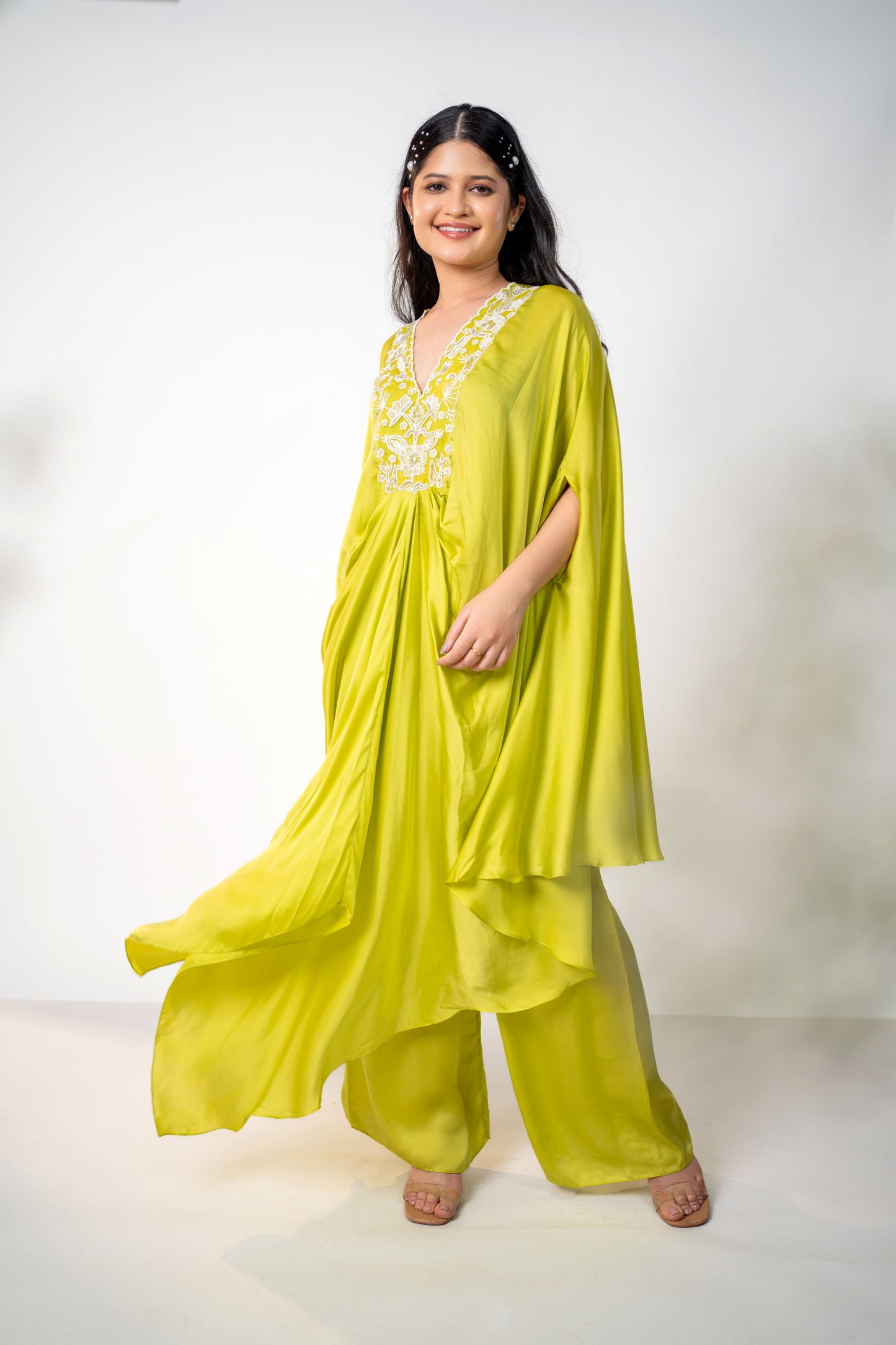 Lime Kaftan Set